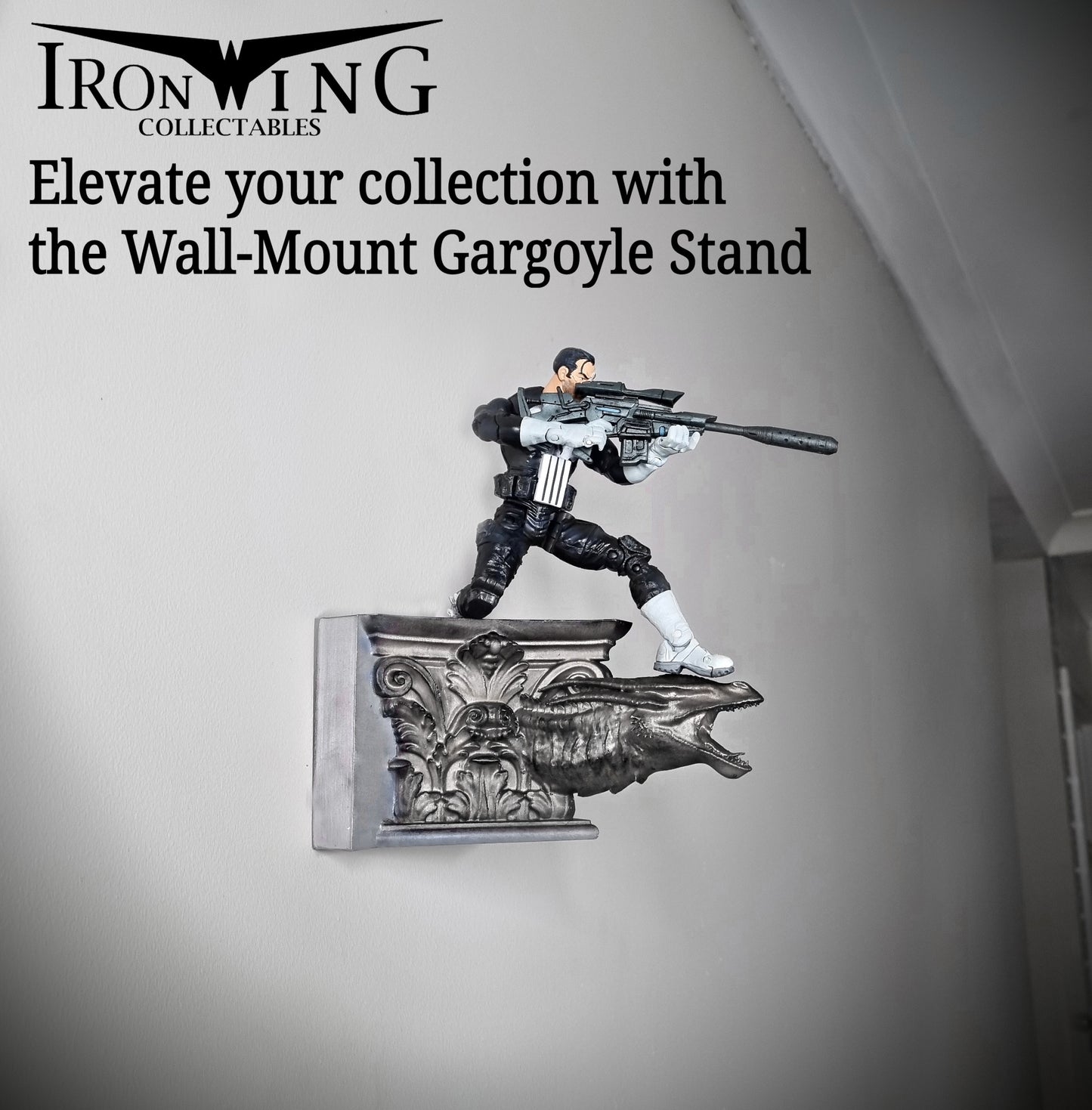 .Wall-Mount Gargoyle Stand